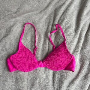 SHEIN Hot Pink Smocked Bikini Top
Size medium but fits like small
